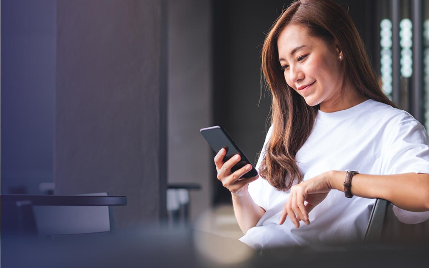 woman on phone