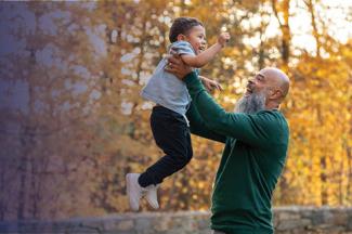 Grandfather and grandson