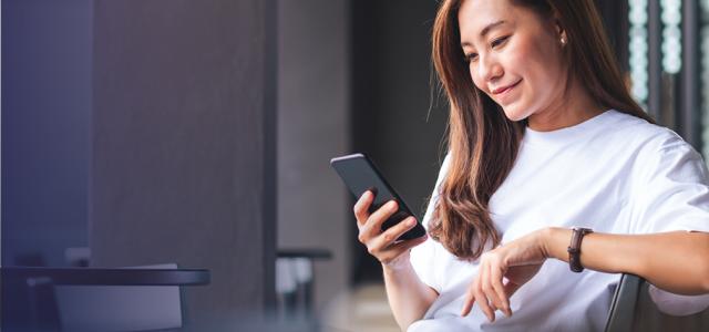 woman on phone